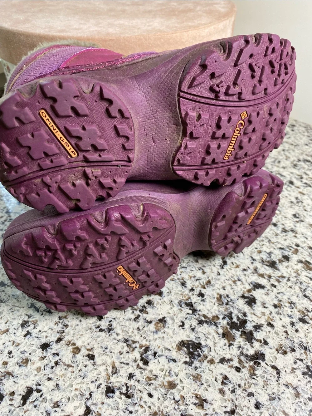 COLUMBIA Youth Rope Tow III Waterproof Winter Boots Purple 1